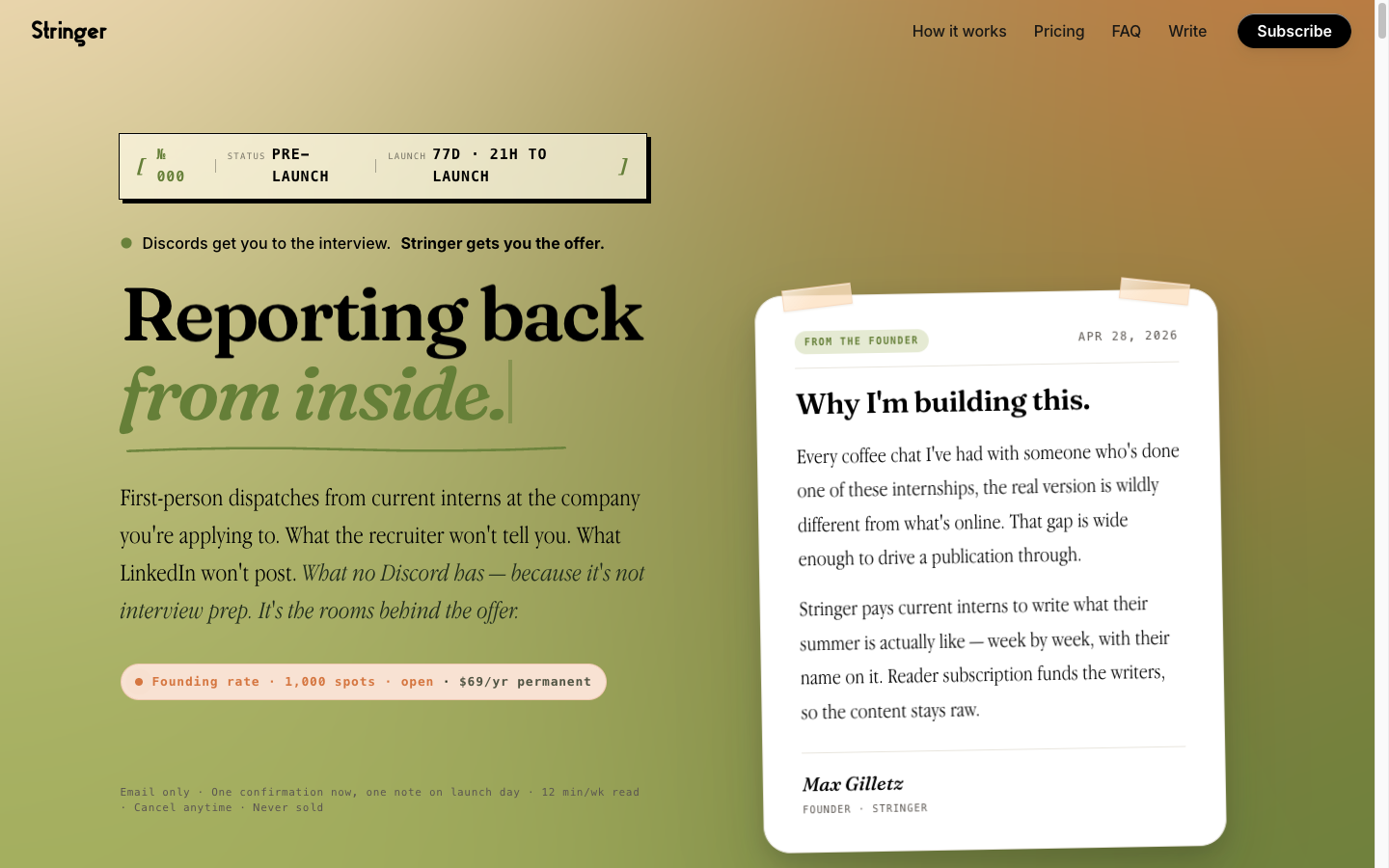 Stringer homepage hero — Reporting back from inside